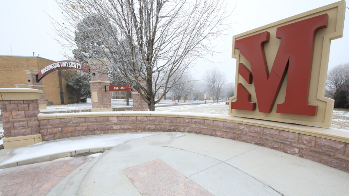 Reynders Plaza in the winter time.