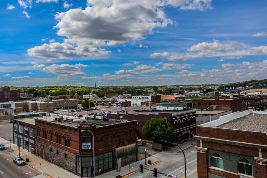 View of Sioux City from above