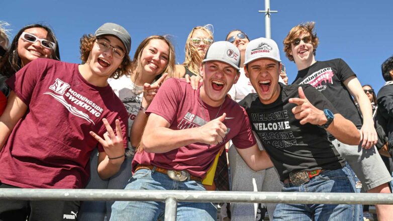 Students At Moringside Game Cheering