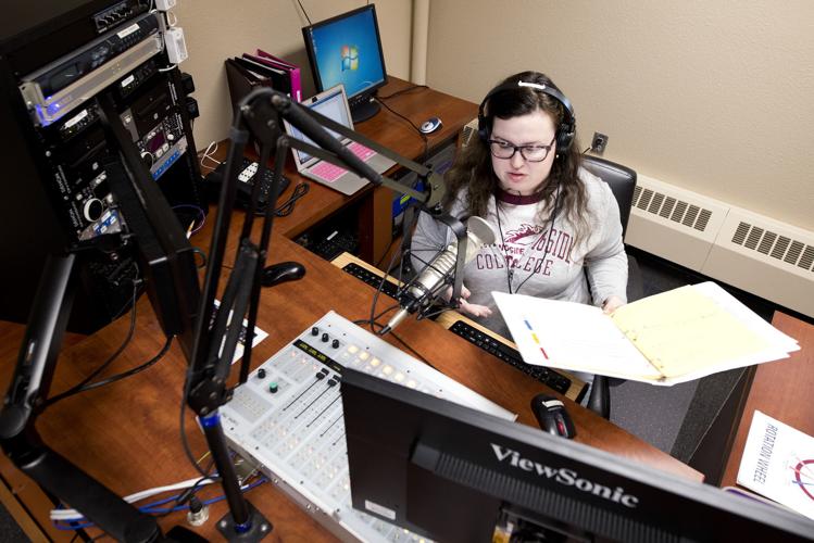 The on-campus radio station is one of the experiential learning opportunities that students who choose a communication major can enjoy.