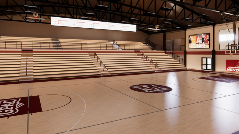 Allee Gymnasium With Bleachers Rendering