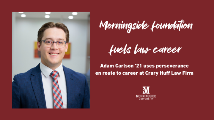Carlson professional headshot with headline graphic