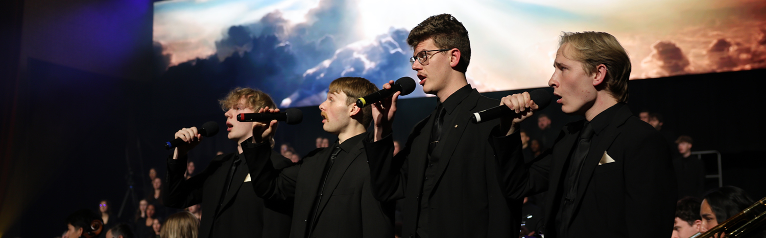 A group of students performing at Christmas at Morningside