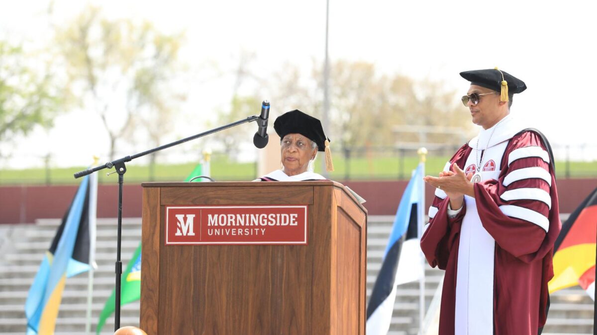 Graduation, President Mosley and Evelyn Freeman