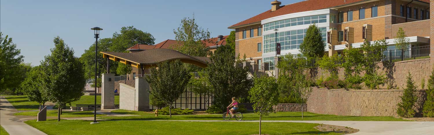 Lower Campus Mall Facing Library