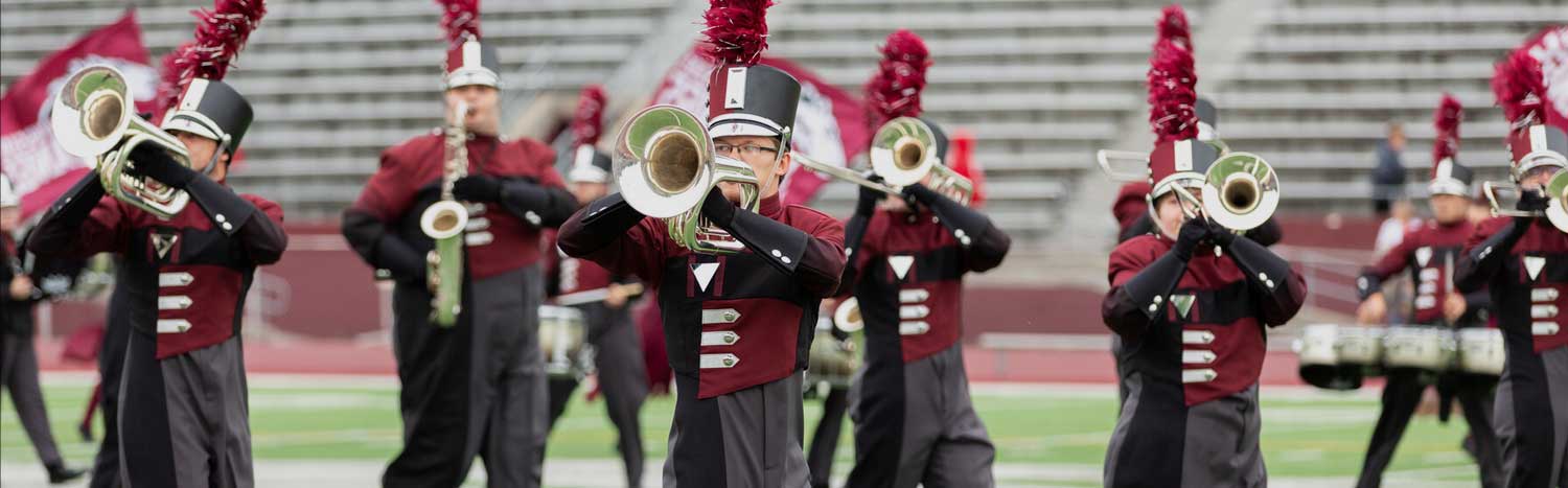 Marching Mustangs Band At Half Time