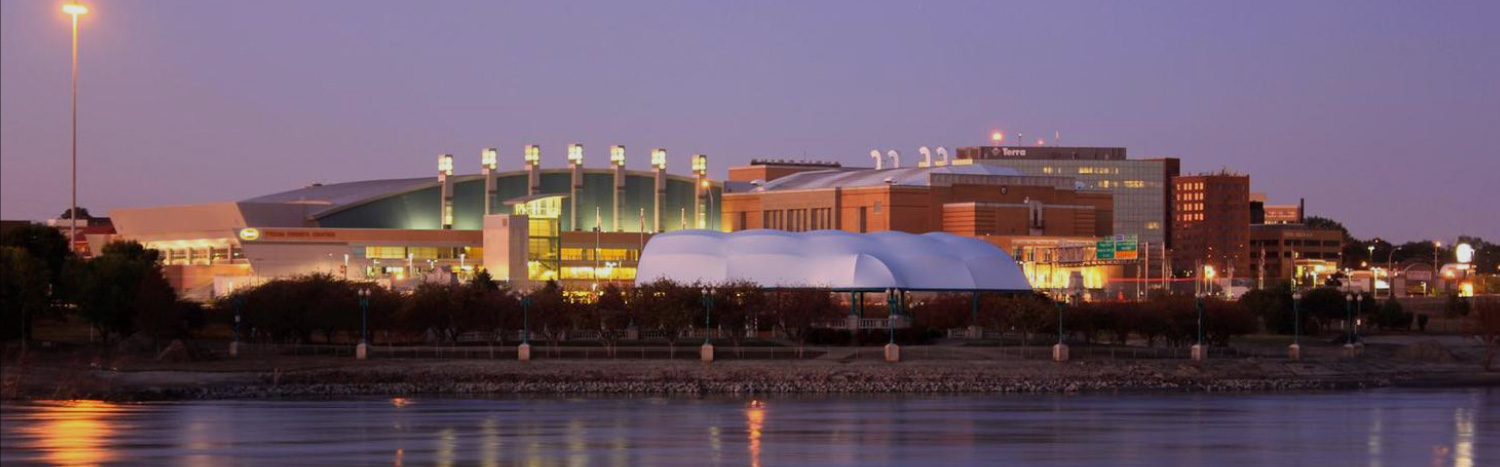Downtown Sioux City Iowa skyline