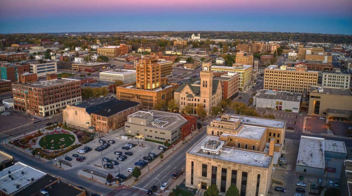 Sioux City downtown skyview