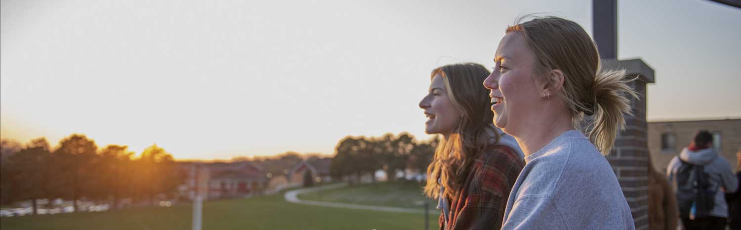 Students Looking Over Campus