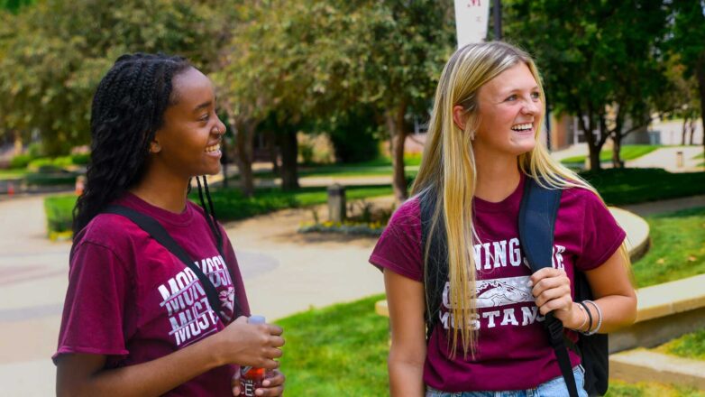 Students on campus