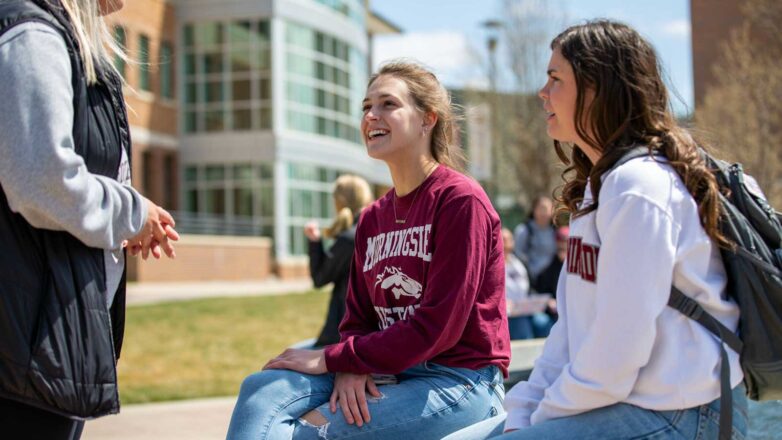 Students Talking On Campus