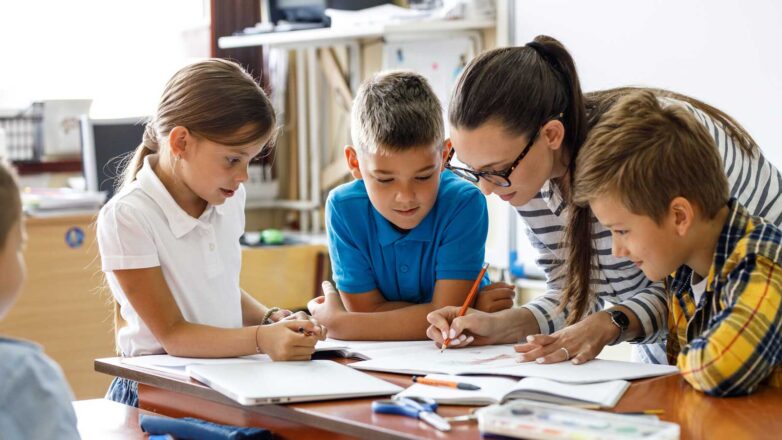 Teacher With Students