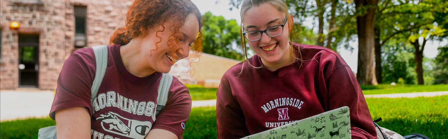 Two Students Studying Outside