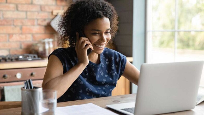 Woman Studying With Laptop