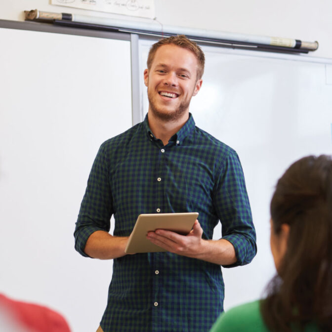 teacher in a classroom