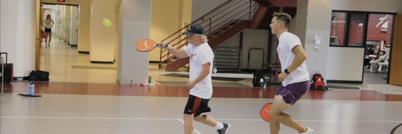 students playing pickle ball