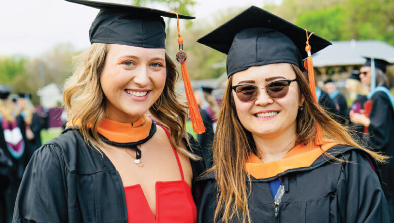 masters students at commencement