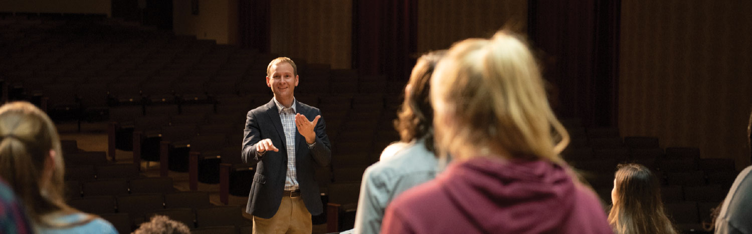 Dr. Person leading the choir