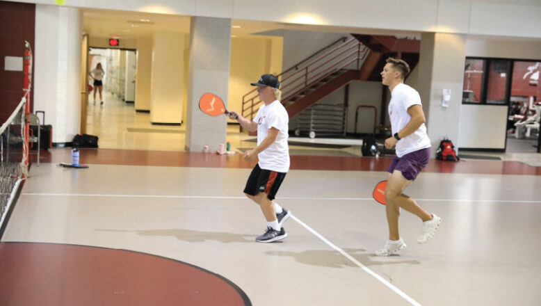 students playing pickle ball