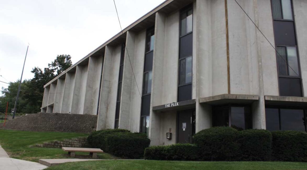 Photo taken of the Plex building from the outside.