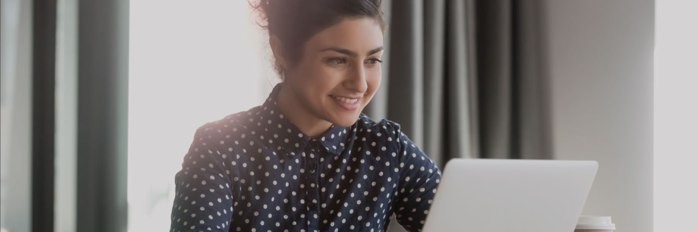 student on computer