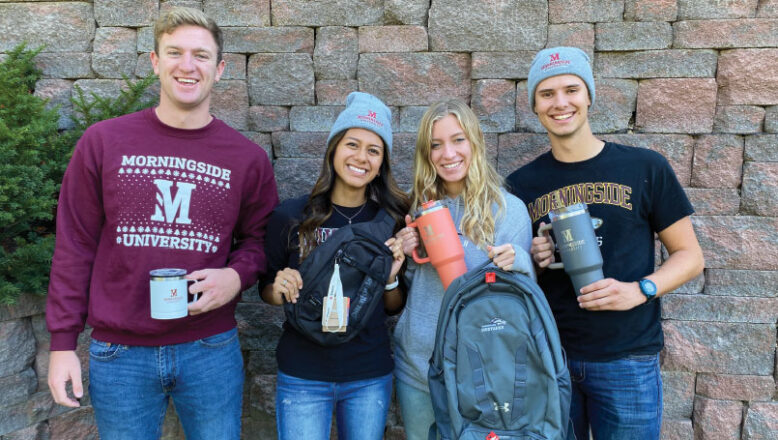 students with Morningside items