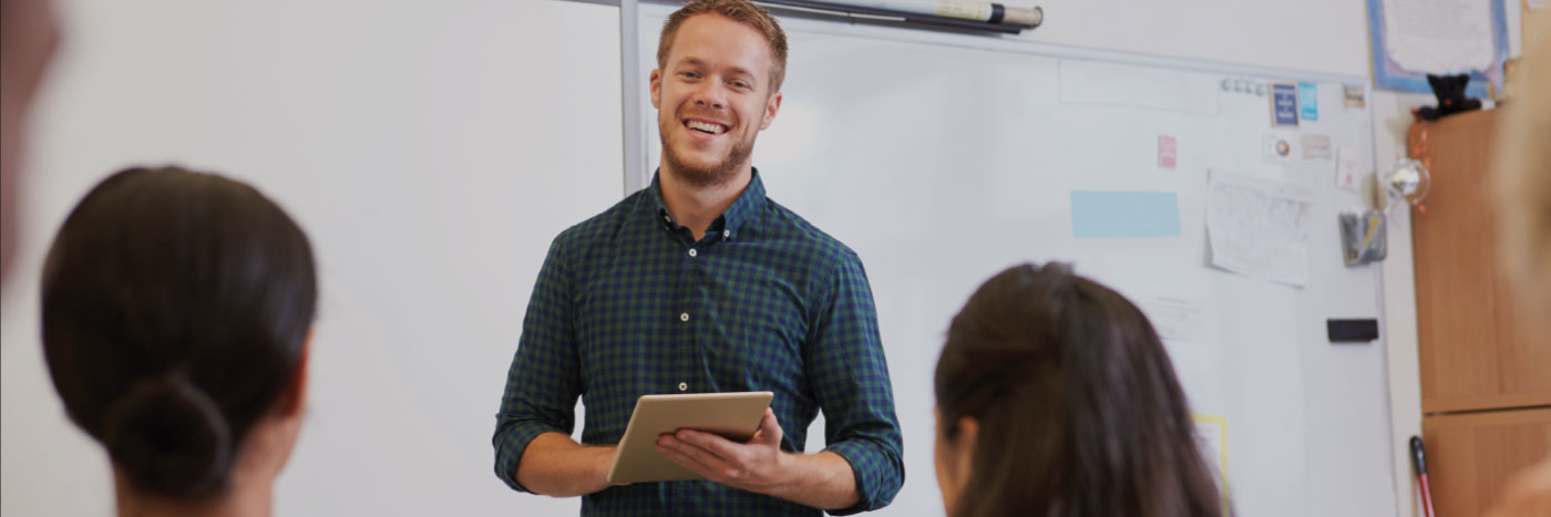 teacher in front of class