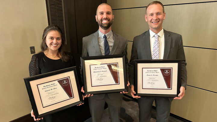 Walker Award winners stand together for a photo